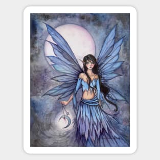 Lunetta Little Moon Fairy Mystical Illustration Fantasy Art Sticker